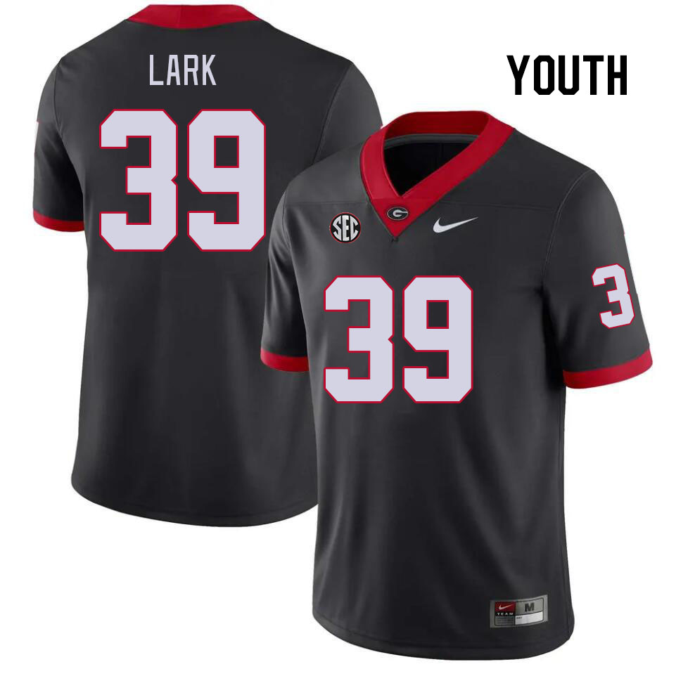 Youth #39 Collin Lark Georgia Bulldogs College Football Jerseys Stitched Sale-Black
